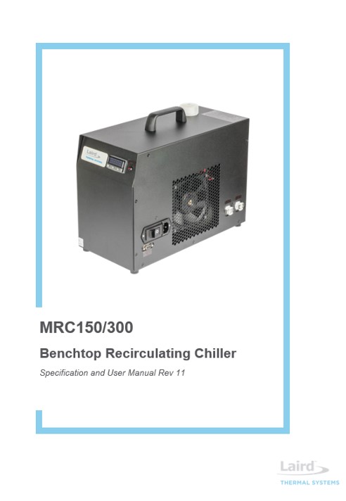 MRC150/300 Benchtop Recirculating Chiller User Manual Image
