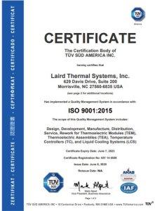 Laird Thermal Systems Certifications
