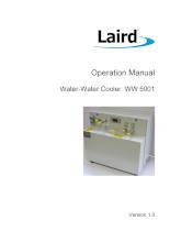 WW5001 Water-Water Cooler Operation Manual Cover